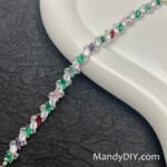 Kit 700 (Tutorial Ready)| DIY Bracelet Kit with 5A Zircon Beads | All-Inclusive Beginner Jewelry Making Gift for Women | Video Guide Included | Finished Product