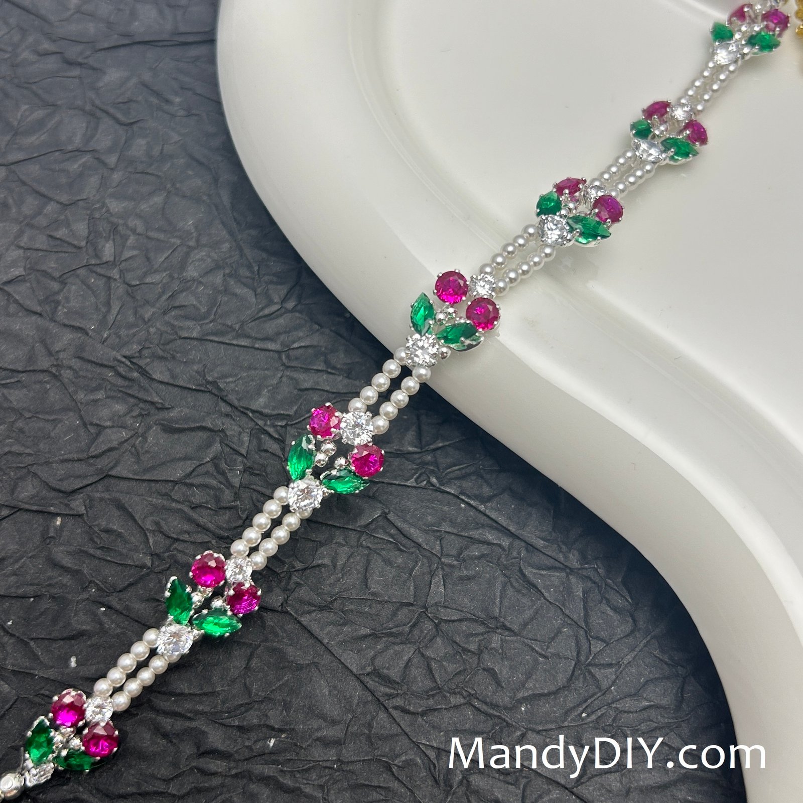701-20-1 Kit 701 (Tutorial Ready)| DIY Bracelet Kit with 5A Zircon Beads | All-Inclusive Beginner Jewelry Making Gift for Women | Video Guide Included | Finished Product - Image 1