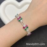 Kit 701 (Tutorial Ready)| DIY Bracelet Kit with 5A Zircon Beads | All-Inclusive Beginner Jewelry Making Gift for Women | Video Guide Included | Finished Product - Image 3