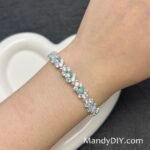 Kit 718 | DIY Bracelet Kit with 5A Zircon Beads | All-Inclusive Beginner Jewelry Making Gift for Women | Video Guide Included | Finished Product - Image 2