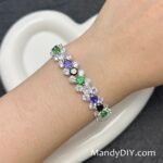 Kit 719 | DIY Bracelet Kit with 5A Zircon Beads | All-Inclusive Beginner Jewelry Making Gift for Women | Video Guide Included | Finished Product - Image 2