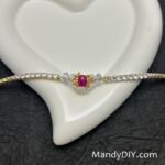 Kit 722 | DIY Bracelet Kit with 5A Zircon Beads | All-Inclusive Beginner Jewelry Making Gift for Women | Video Guide Included | Finished Product