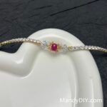 Kit 722 | DIY Bracelet Kit with 5A Zircon Beads | All-Inclusive Beginner Jewelry Making Gift for Women | Video Guide Included | Finished Product - Image 4