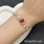 Kit 722 | DIY Bracelet Kit with 5A Zircon Beads | All-Inclusive Beginner Jewelry Making Gift for Women | Video Guide Included | Finished Product - Image 2