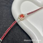 Kit 726 | DIY Bracelet Kit with 5A Zircon Beads | All-Inclusive Beginner Jewelry Making Gift for Women | Video Guide Included | Finished Product