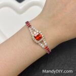 Kit 726 | DIY Bracelet Kit with 5A Zircon Beads | All-Inclusive Beginner Jewelry Making Gift for Women | Video Guide Included | Finished Product - Image 2